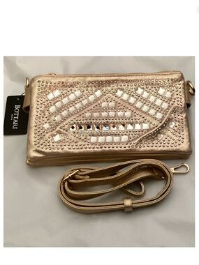 NWT Bottari USA Metallic Crossbody Bag